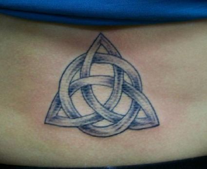 Cletic Knot Tattoo On Lower Back